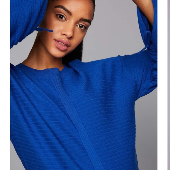 NWT! Rag Poets rib knit sweater w/ sleeve accent, size S (4-6) - Picture 3 of 6